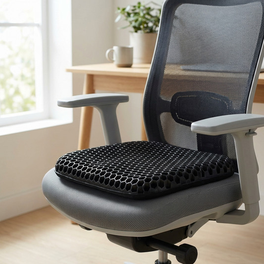 Coussin gel GelAura Confort sur une chaise de bureau